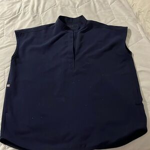 Rafaela Oversized Scrub Top - Navy Blue - S